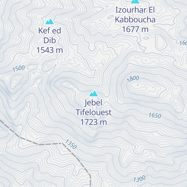 Map of Jebel Tifelouest