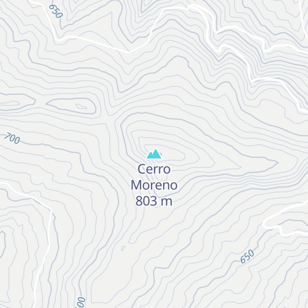 Map of Cerro Moreno