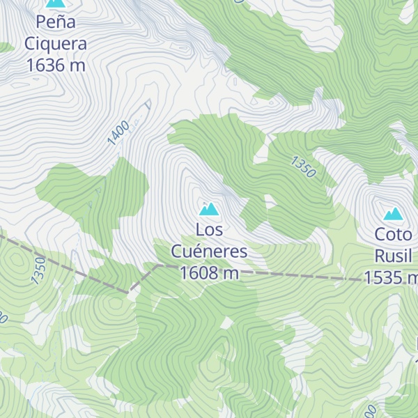 Map of Los Cuéneres