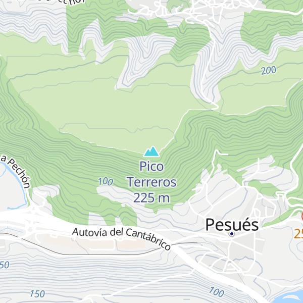 Map of Pico Terreros
