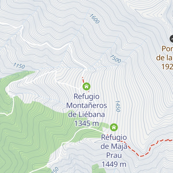 Map of Refugio Montañeros de Liébana