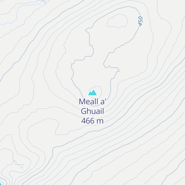 Map of Meall a' Ghuail