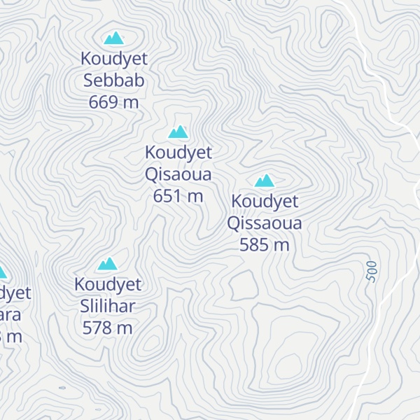 Map of Koudyet Aissa
