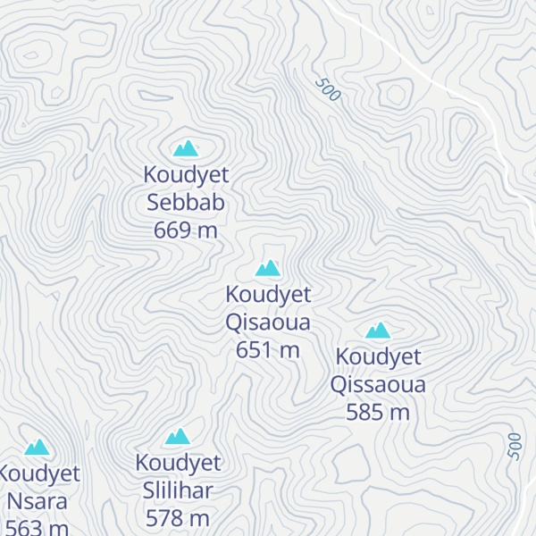 Map of Koudyet Qisaoua