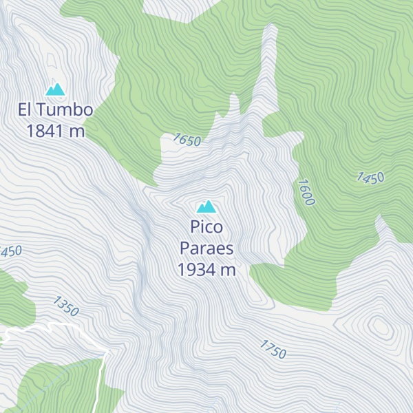 Map of Pico Paraes