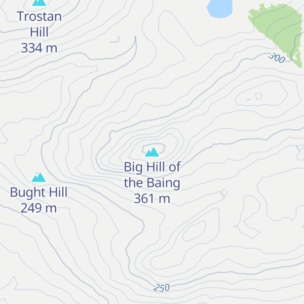 Map of Big Hill of the Baing