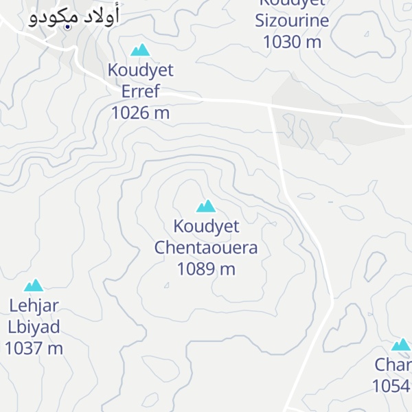 Map of Koudyet Chentaouera