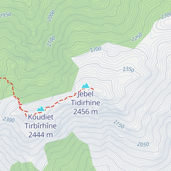 Map of Jebel Tidirhine
