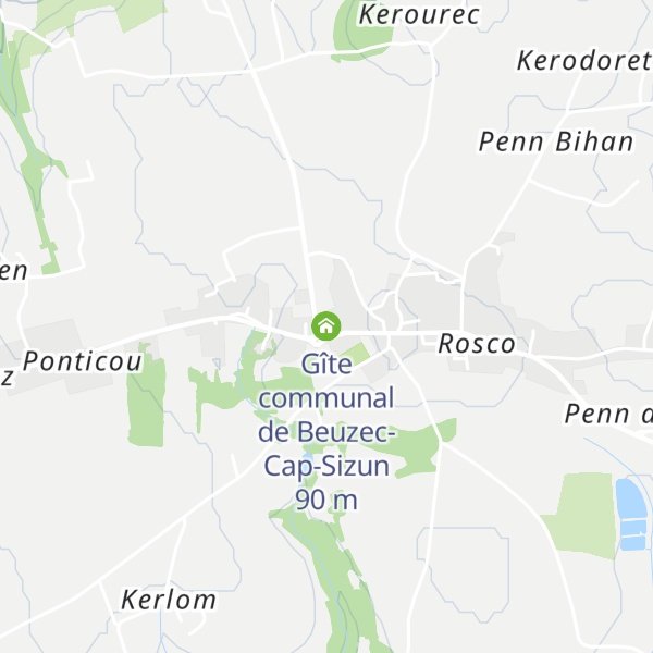 Map of Gîte communal de Beuzec-Cap-Sizun