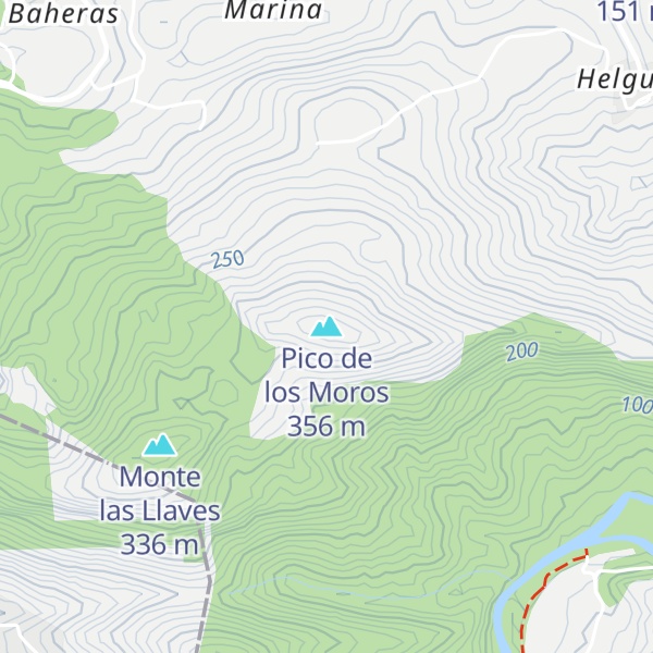 Map of Pico de los Moros