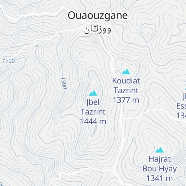 Map of Jbel Tazrint