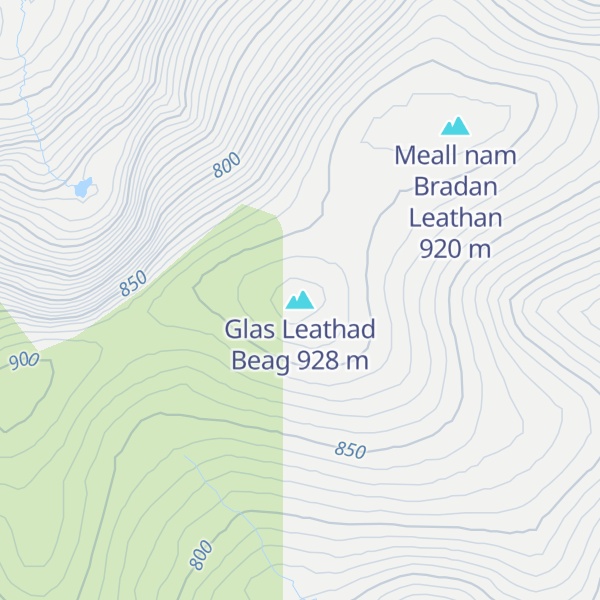 Map of Glas Leathad Beag