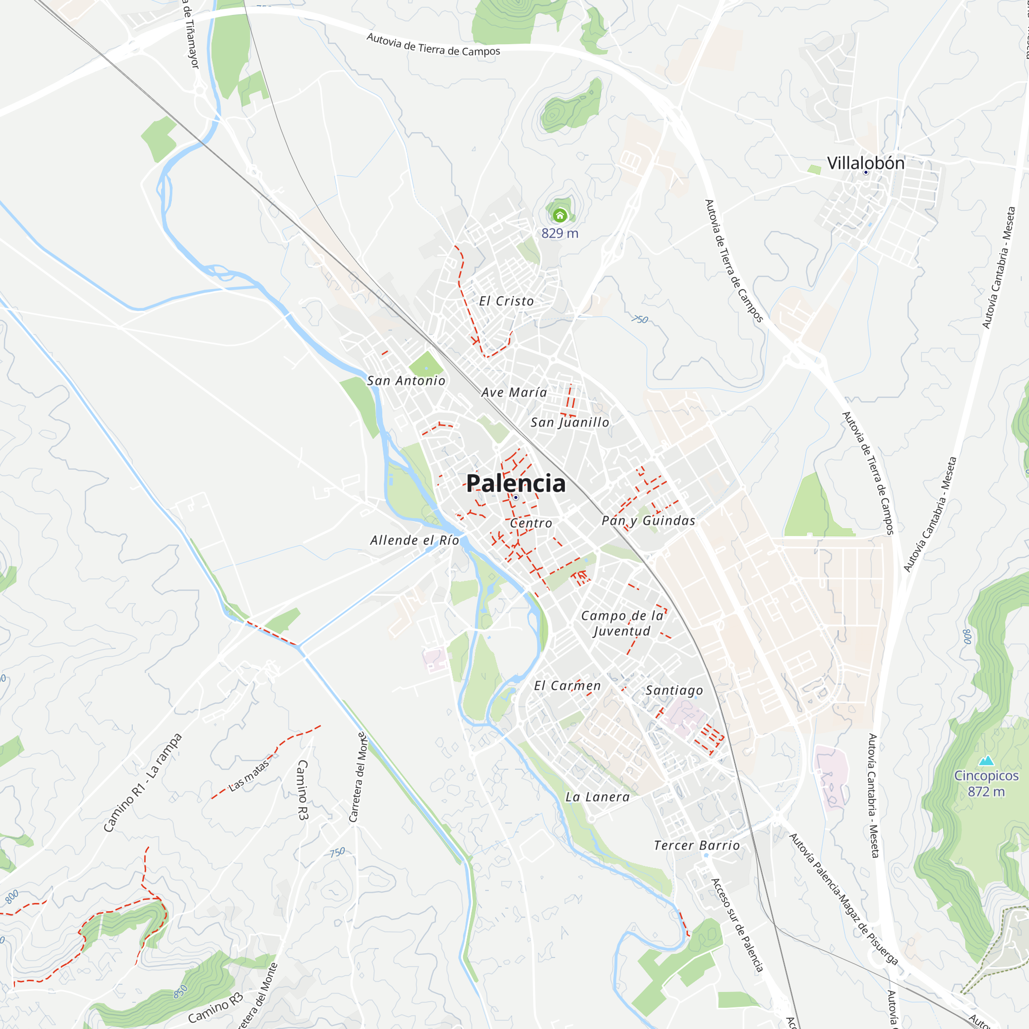 Oficina de turismo de Palencia map