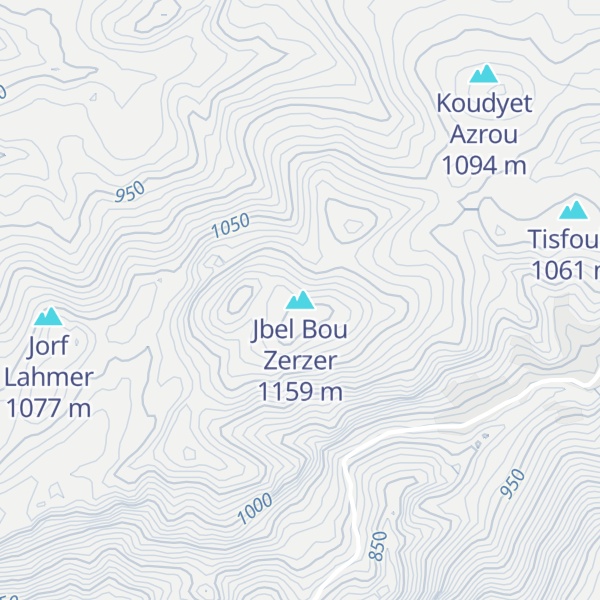 Map of Jbel Bou Zerzer