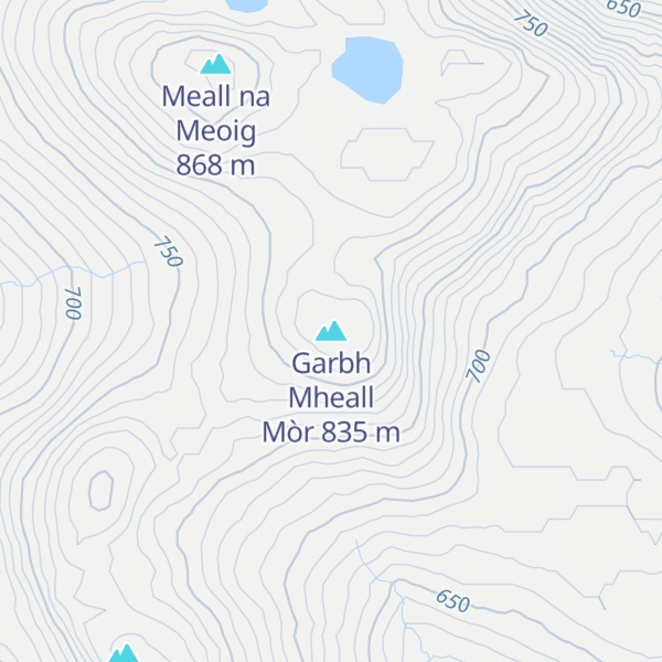 Map of Garbh Mheall Mòr