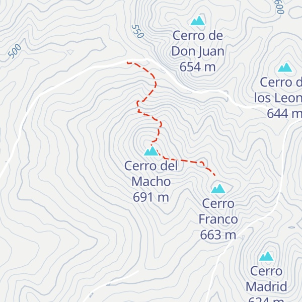 Map of Cerro del Macho