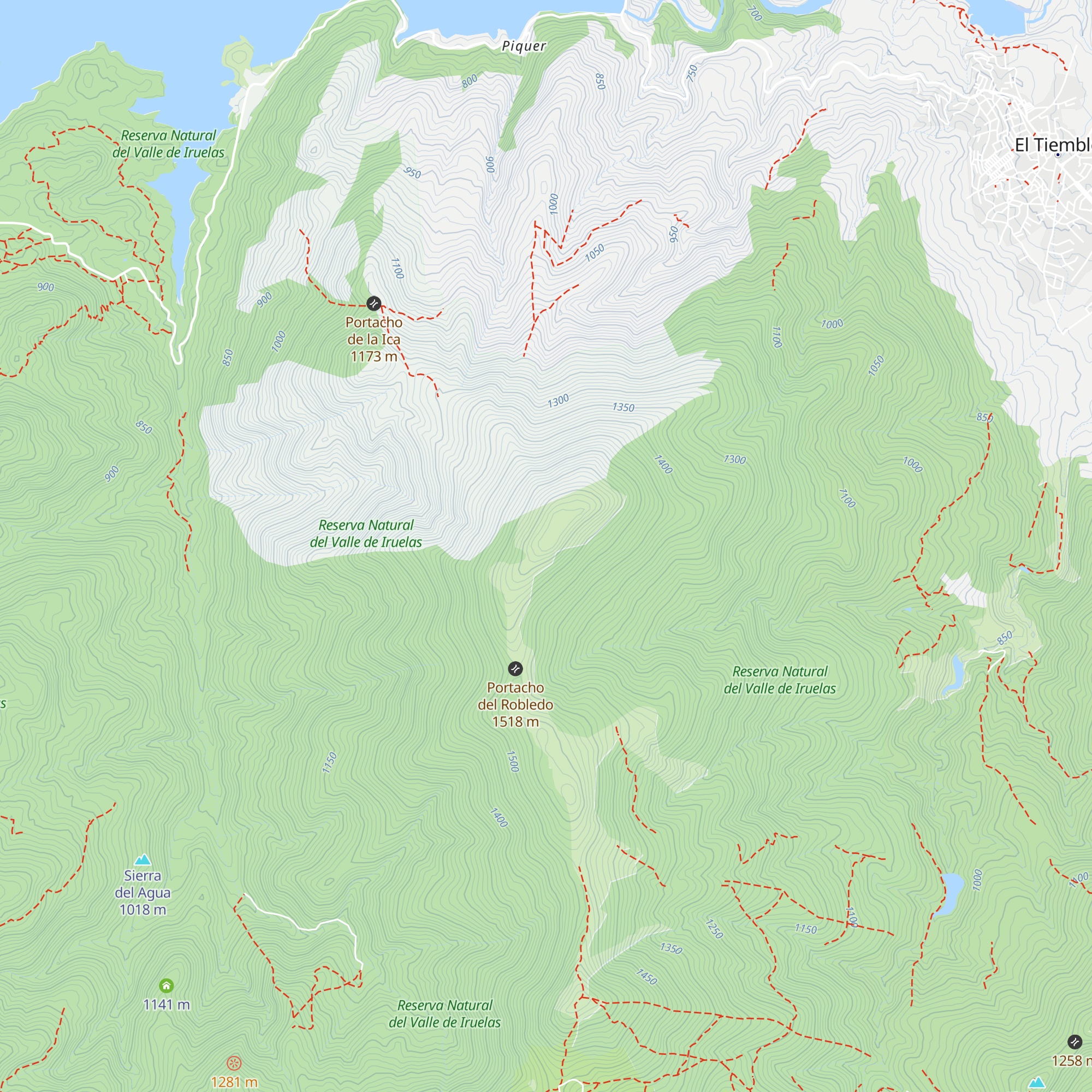 Refugio La Parra map