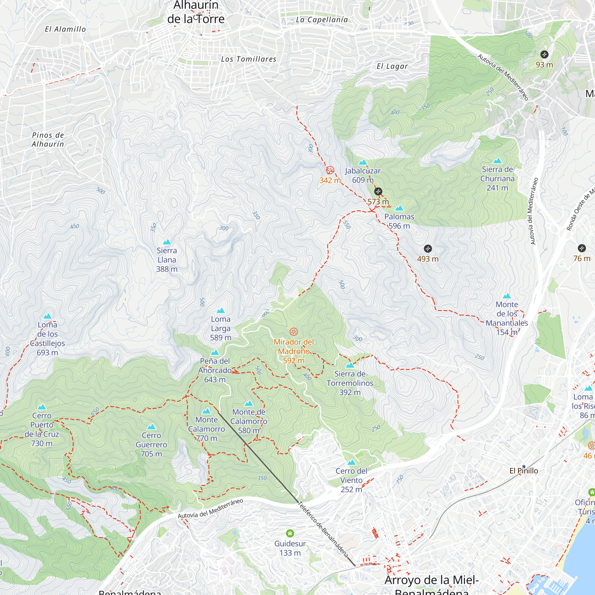 Refugio Forestal Cañada del Lobo map