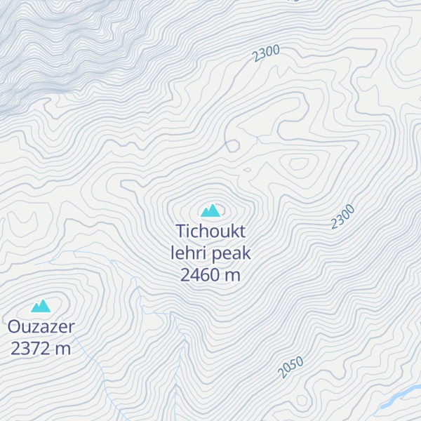 Map of Tichoukt lehri peak