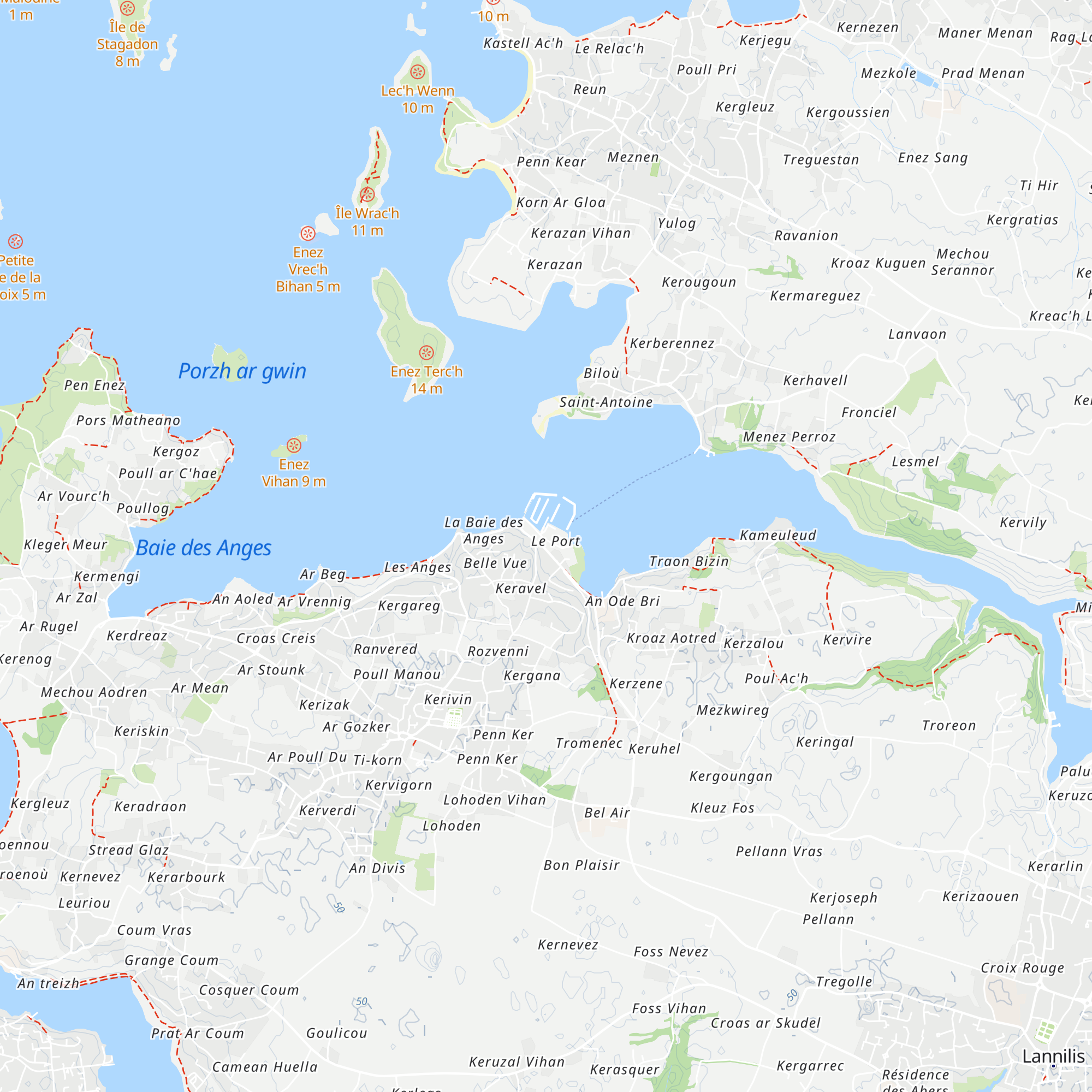 Office du tourisme du Pays des Abers map