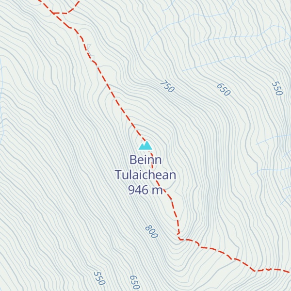 Map of Beinn Tulaichean
