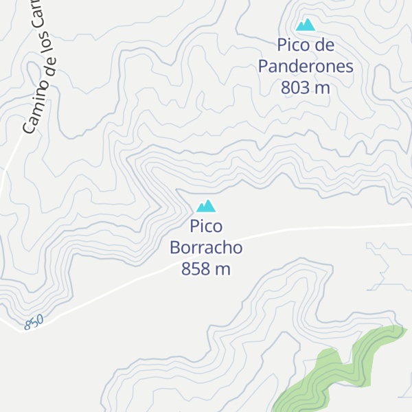 Map of Pico Borracho