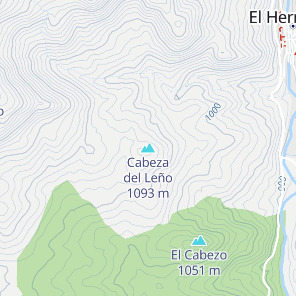 Map of Cabeza del Leño