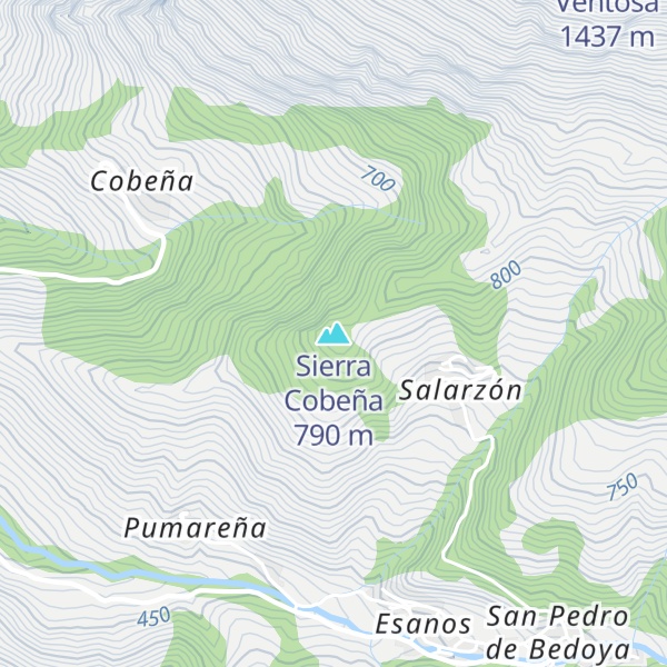 Map of Sierra Cobeña