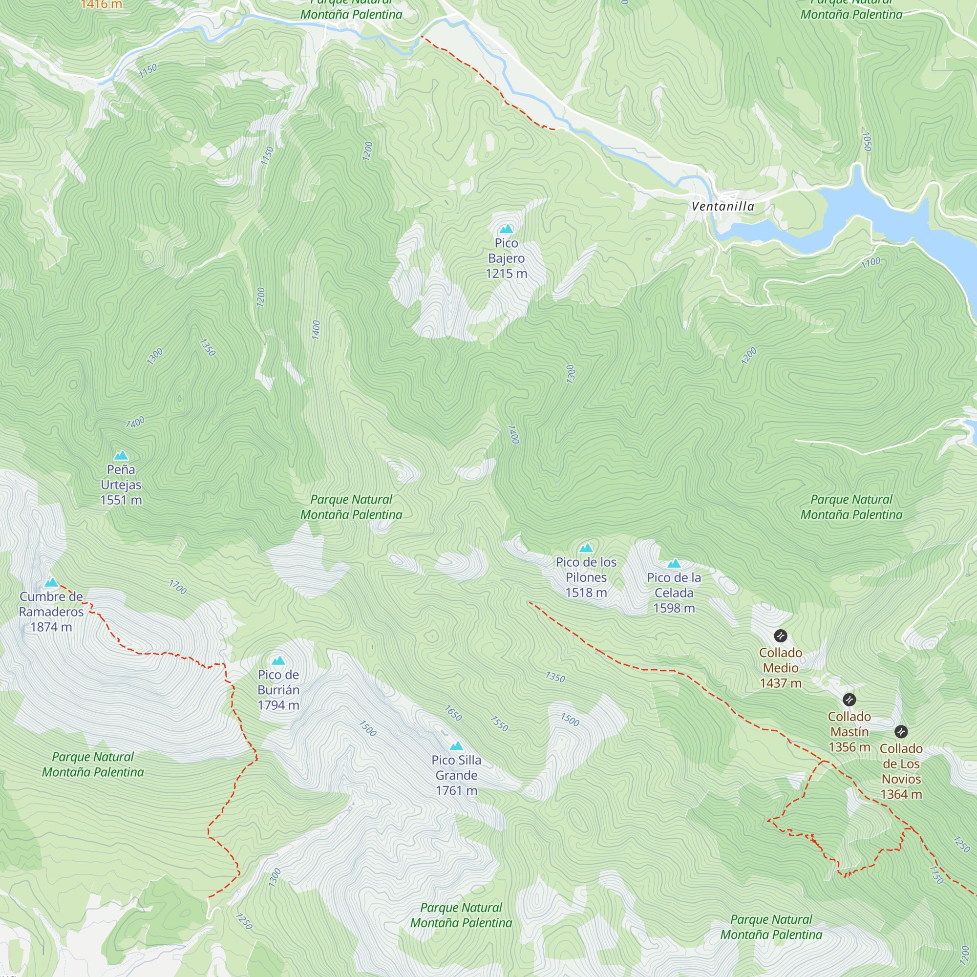 Refugio de Tenadas Viejas map