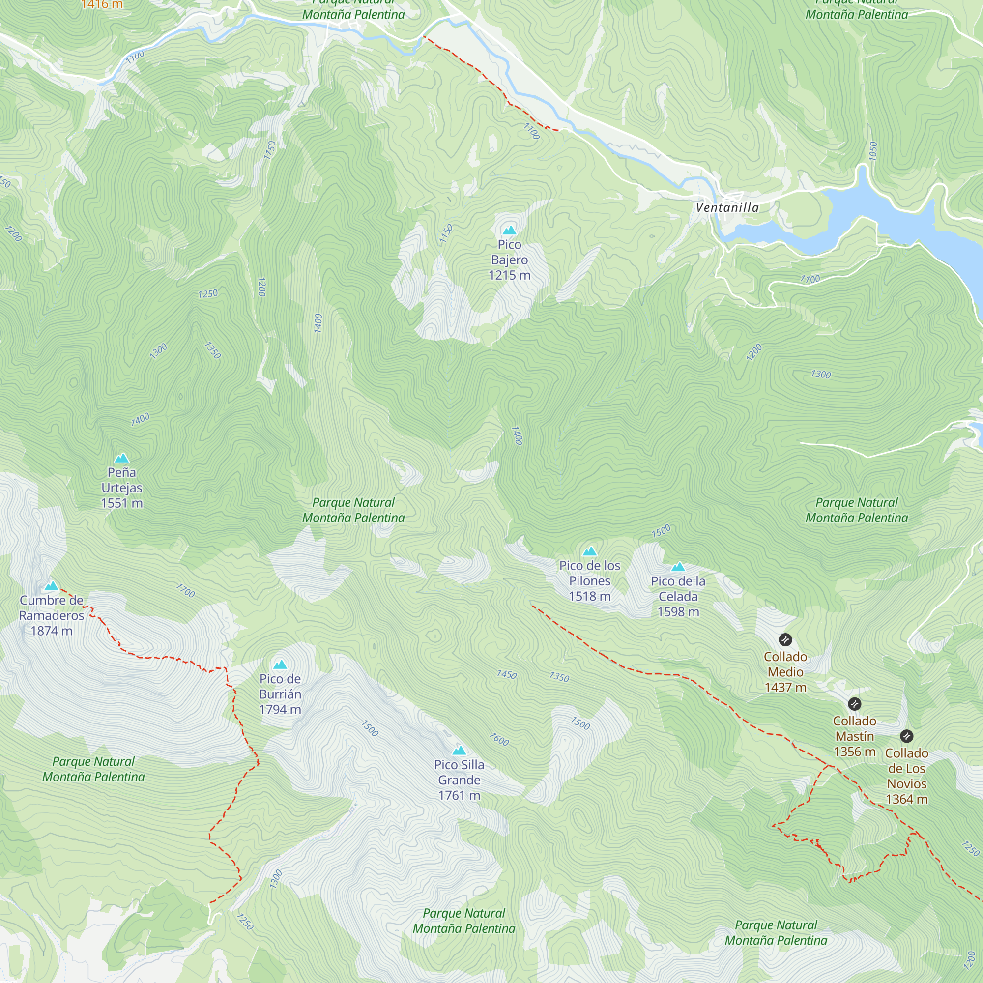 Refugio de Tenadas Viejas map