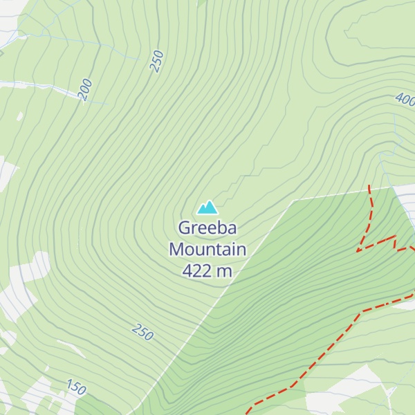 Map of Greeba Mountain