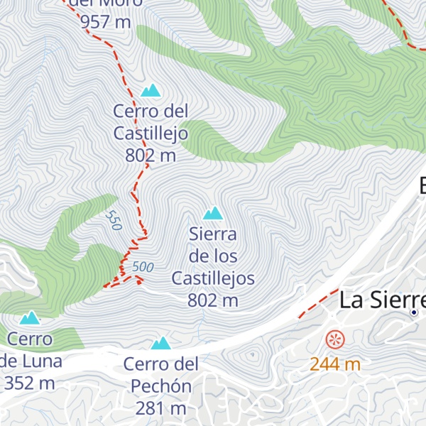 Map of Sierra de los Castillejos