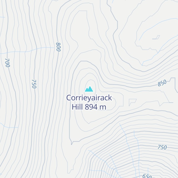 Map of Corrieyairack Hill