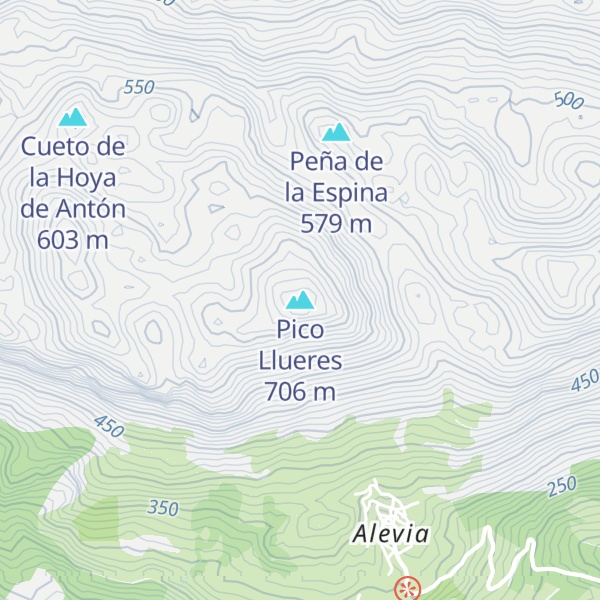 Map of Pico Llueres