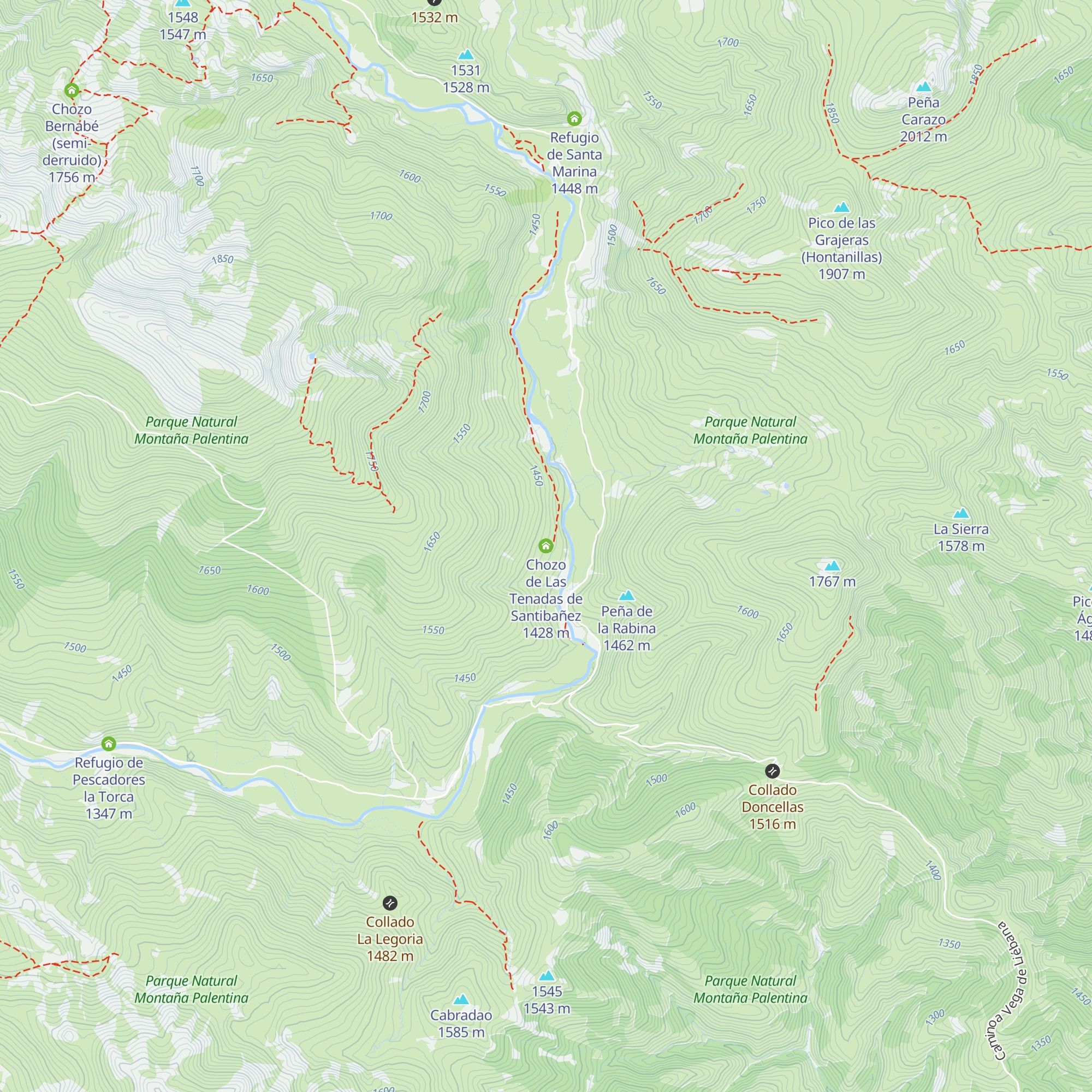 Chozo de Las Tenadas de Santibañez map