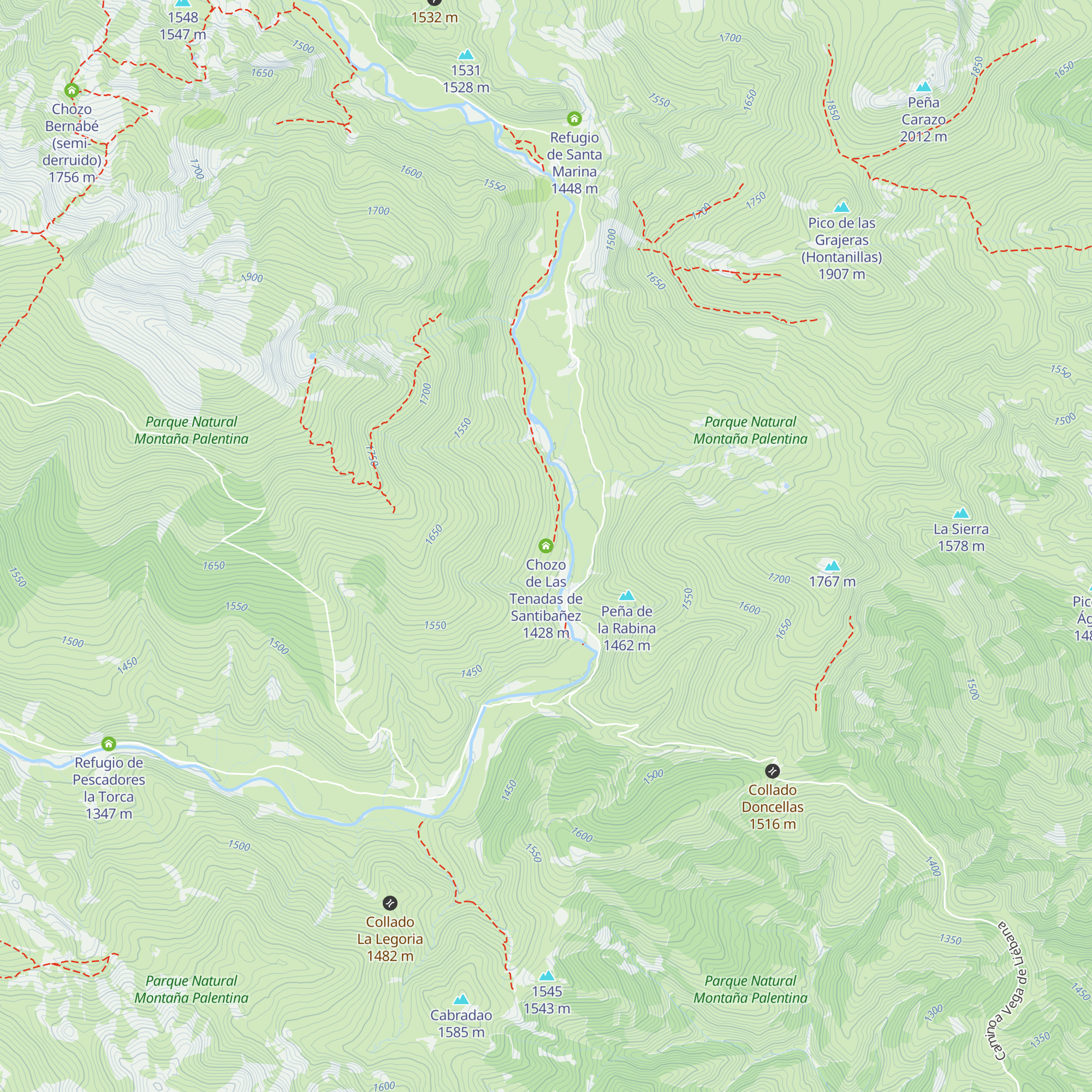 Chozo de Las Tenadas de Santibañez map