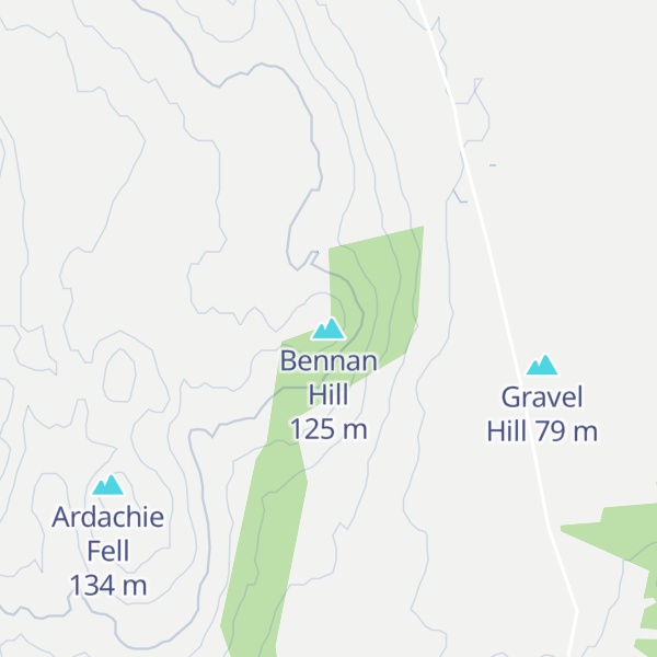 Map of Bennan Hill