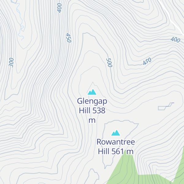 Map of Glengap Hill