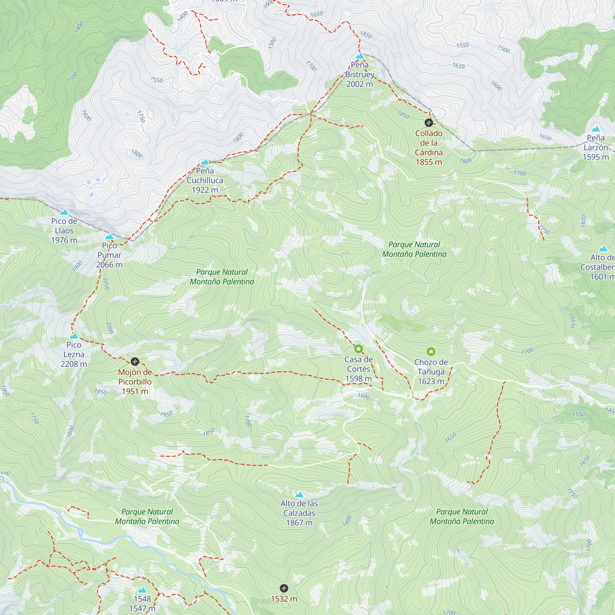 Refugio Arroyo de Lezna map
