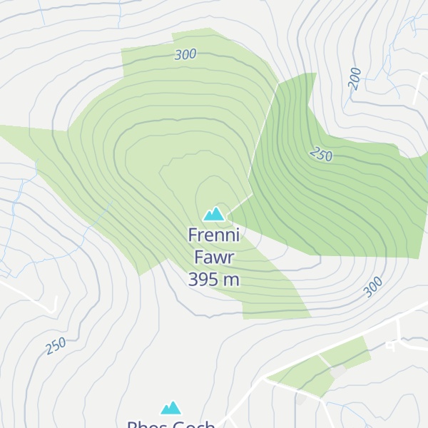Map of Frenni Fawr
