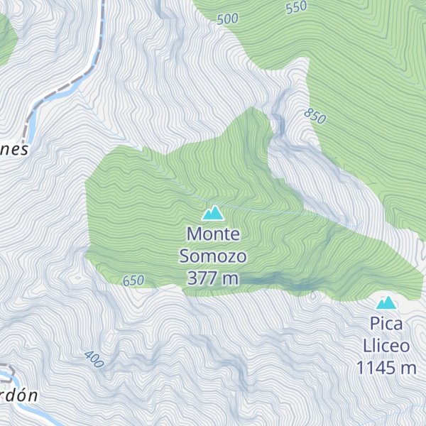 Map of Monte Somozo
