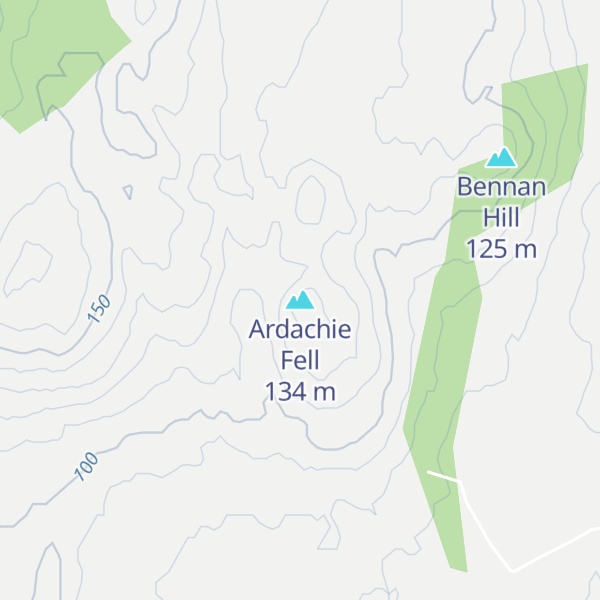 Map of Ardachie Fell