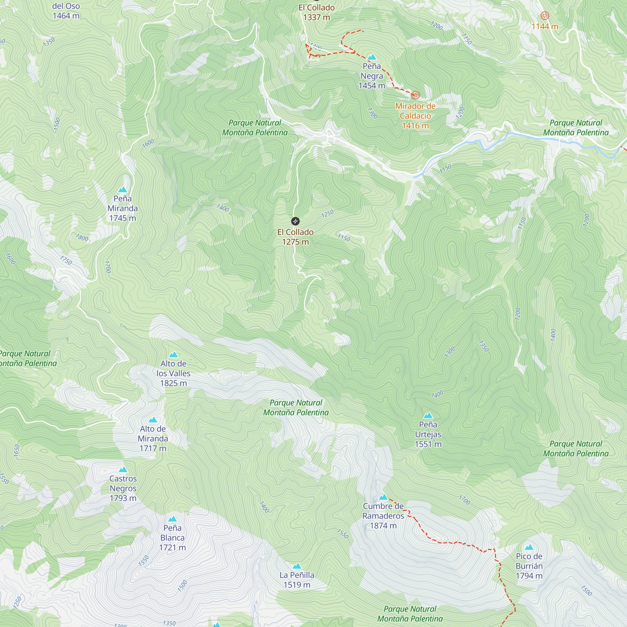 Refugio Corral de la Espina map
