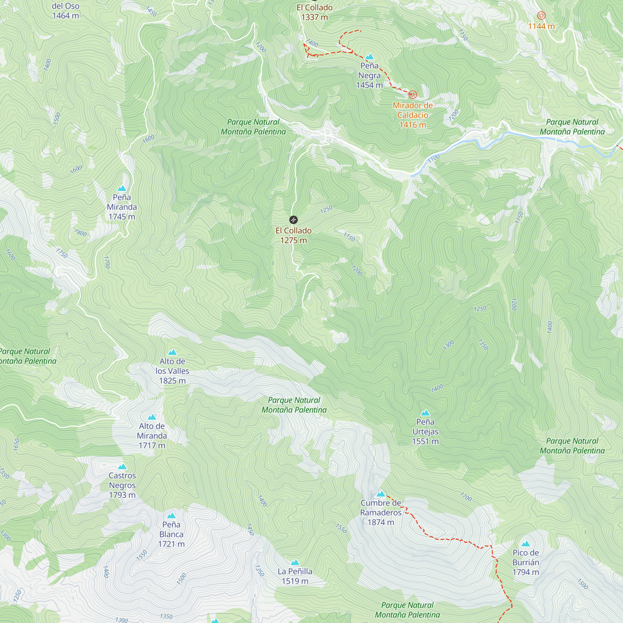 Refugio Corral de la Espina map