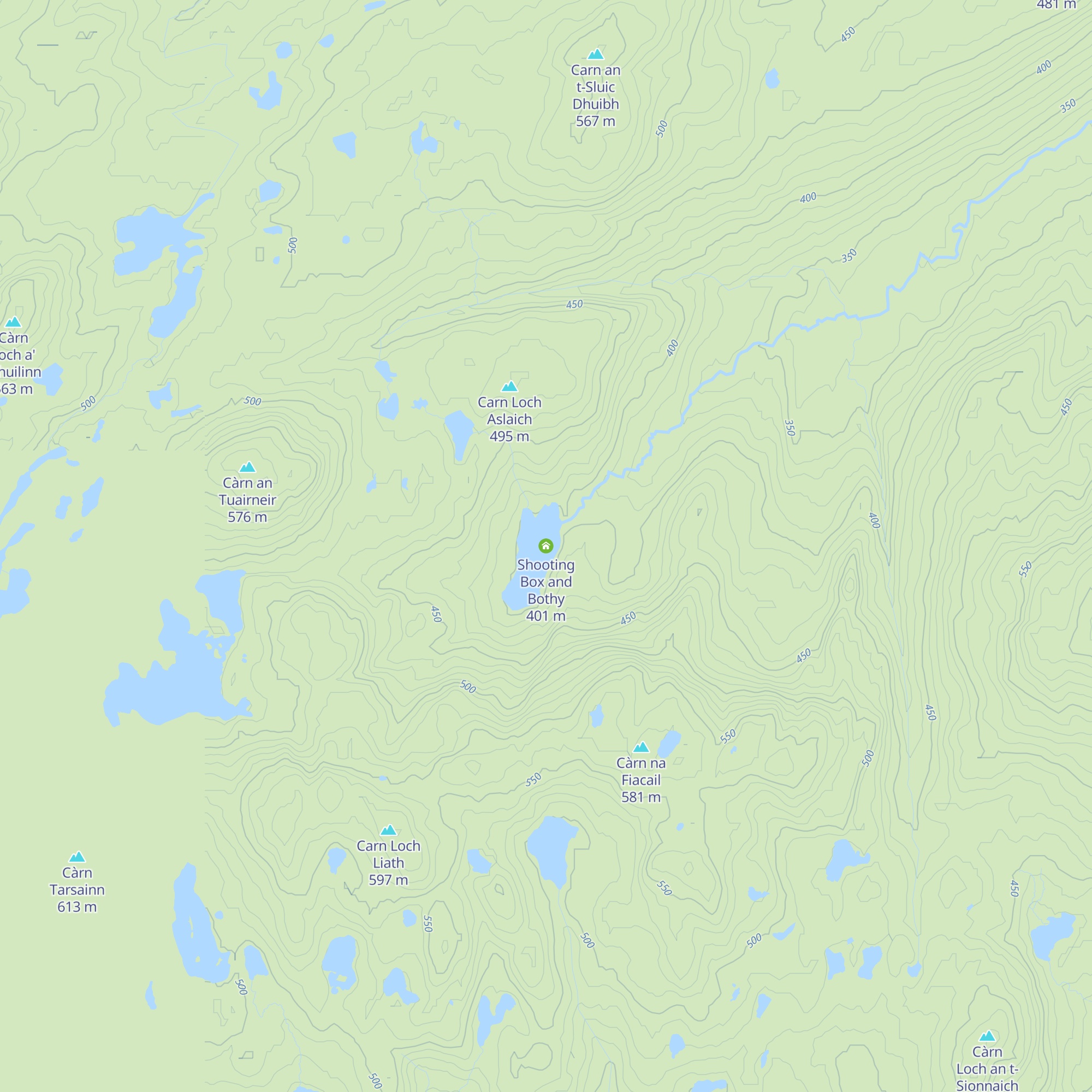 Shooting Box and Bothy map