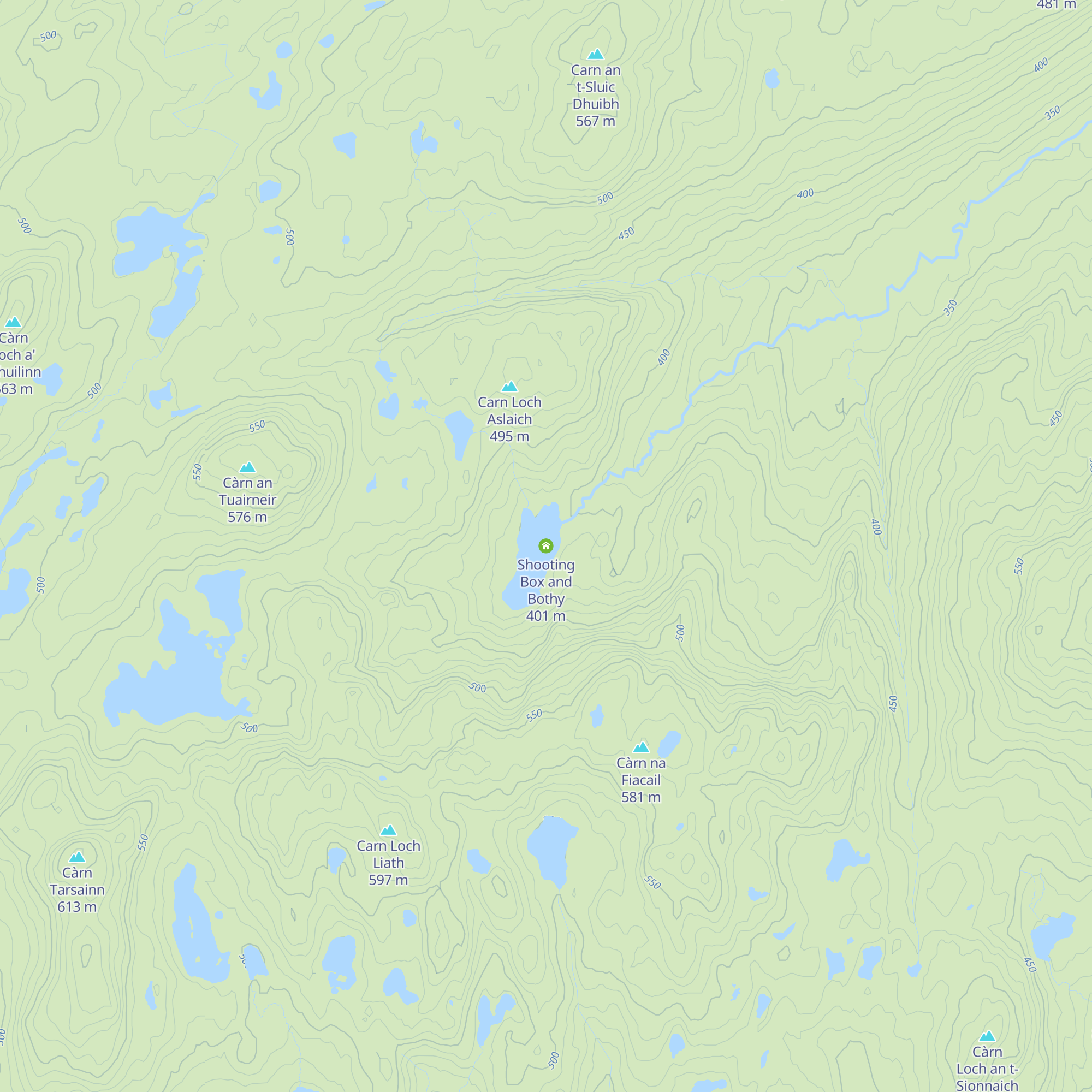 Shooting Box and Bothy map