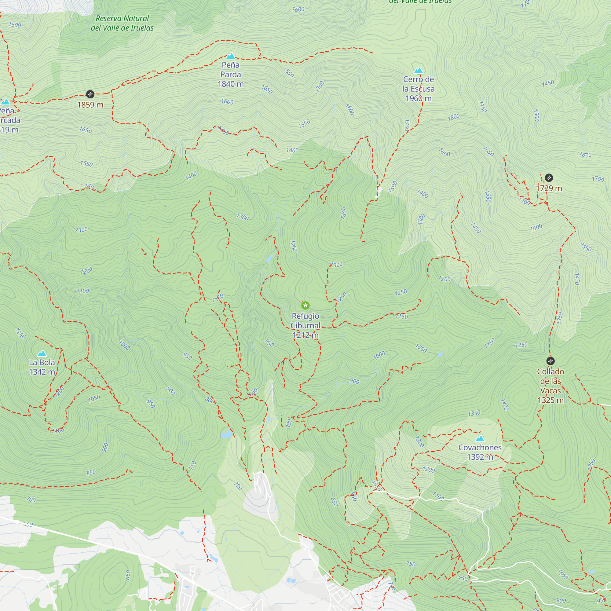 Refugio Ciburnal map