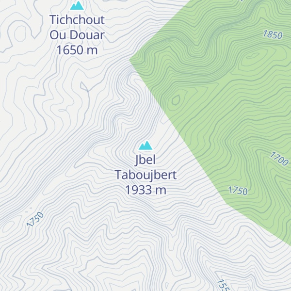Map of Jbel Taboujbert