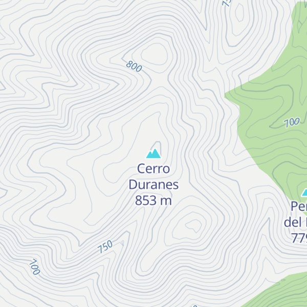 Map of Cerro Duranes