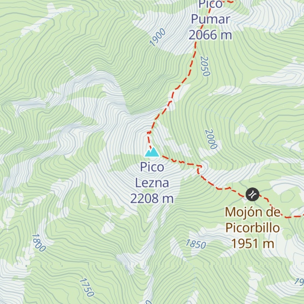 Map of Pico Lezna